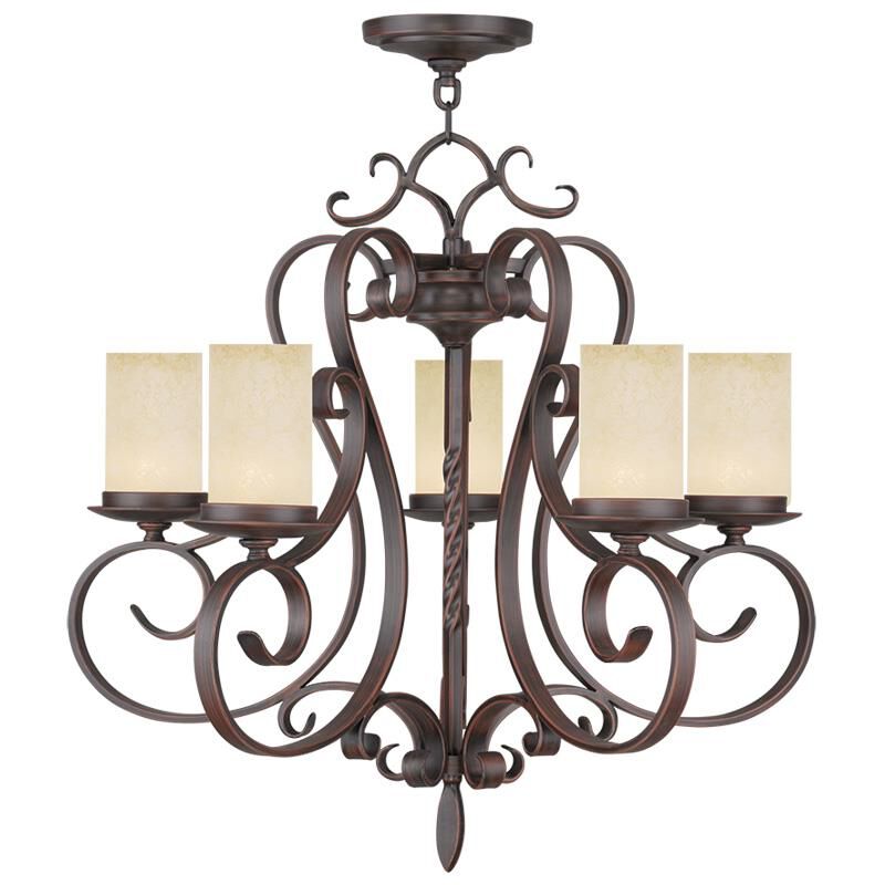 Millburn Manor 26 Inch 5 Light Chandelier by Livex Lighting